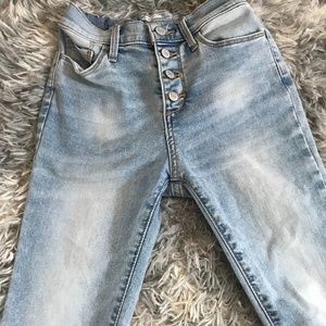 Light blue denim jeans